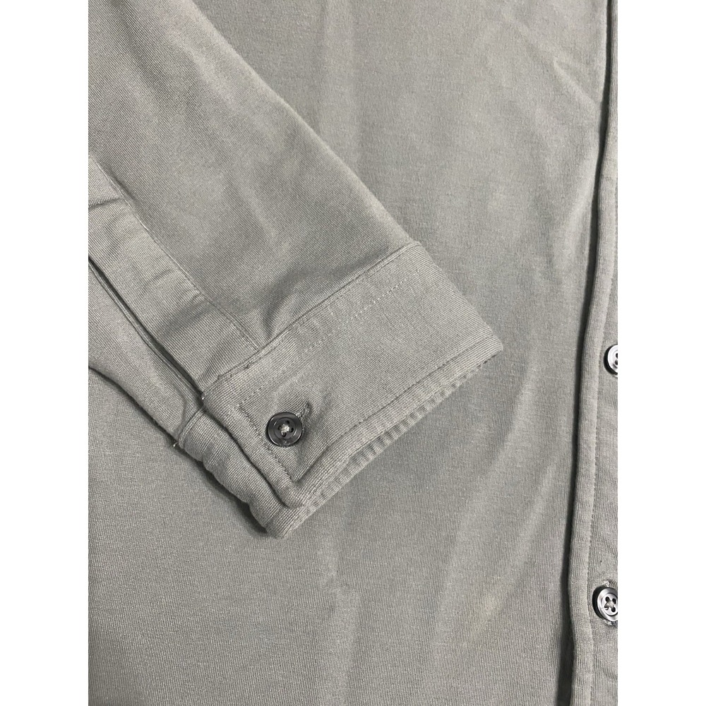 Vuori Boulevard Shirt Jacket Mens M Medium Grey Button Up French Terry Shacket - Picture 4 of 7